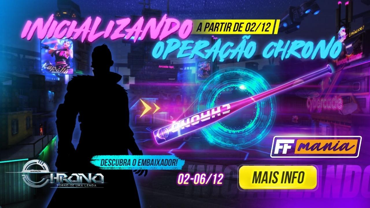 Operação Chrono Free Fire: descubra o embaixador a partir de 02 de Dezembro