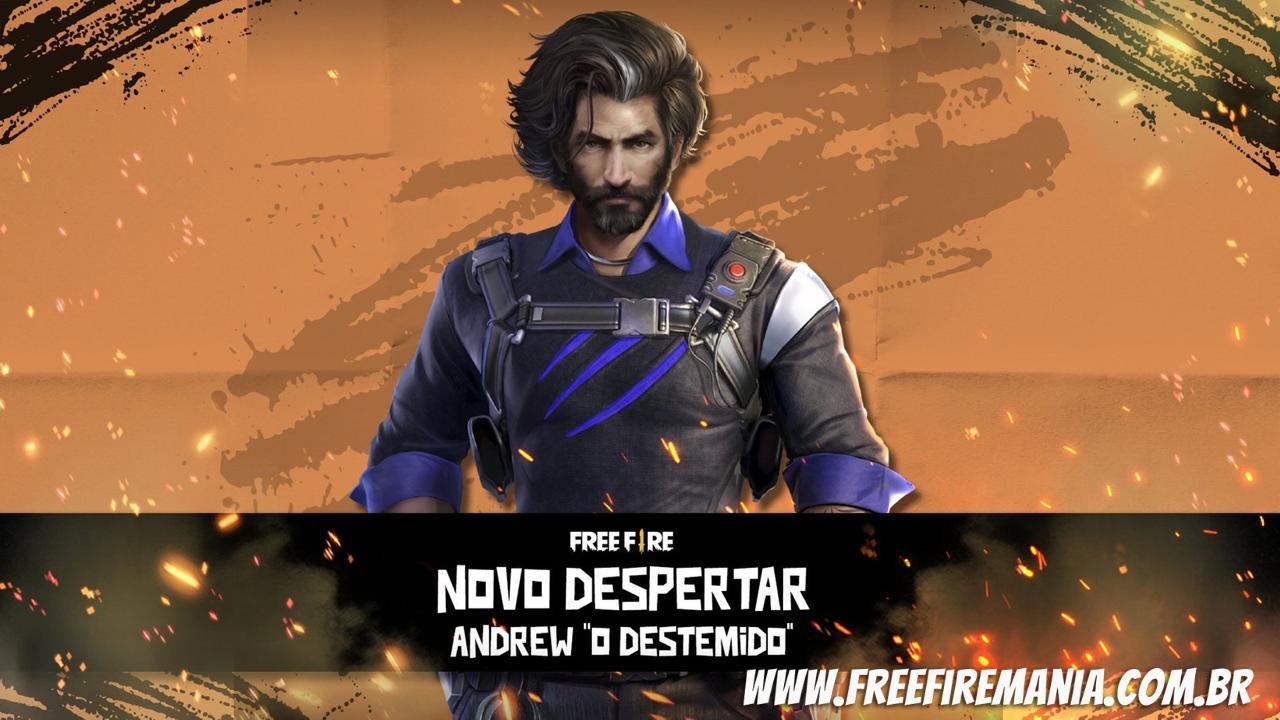 Os personagens do Free Fire estão ficando forte e o despertar do Andrew irá provar isso!