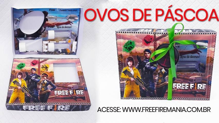 Ovos de Páscoa com o tema do Free Fire