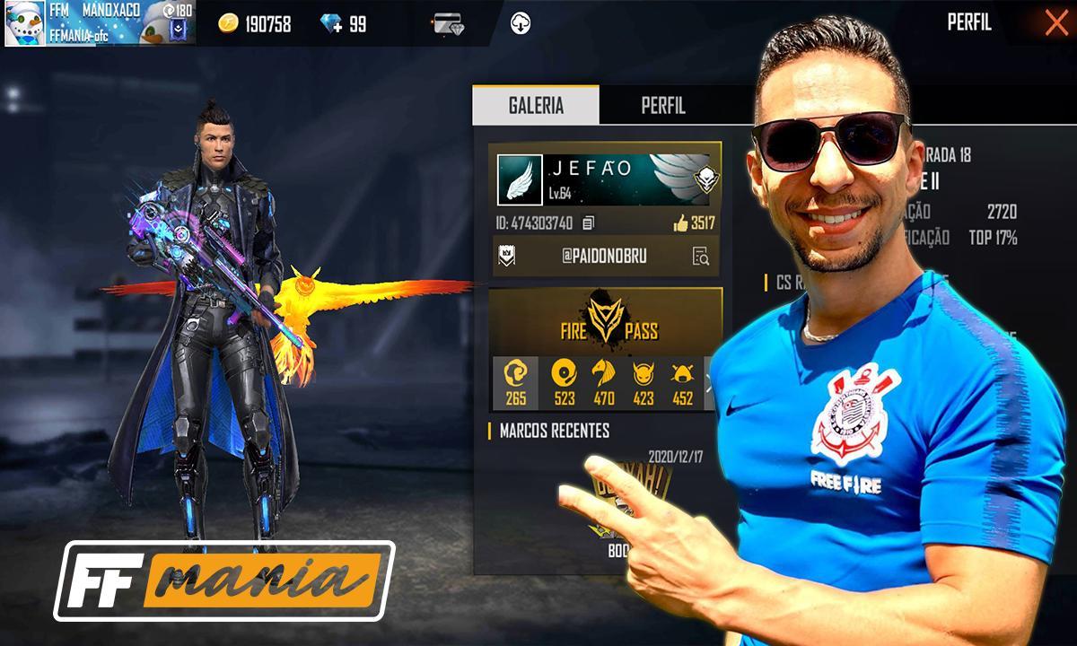 Nobru pegou mestre na nova temporada do free fire homenageando o melho