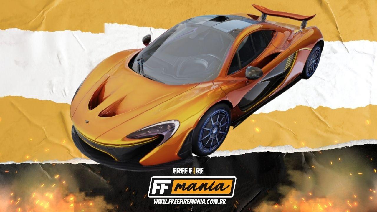 Parceria Free Fire e McLaren dão vida ao veículo McLaren P1™️, veja como conseguir a skin Papaya