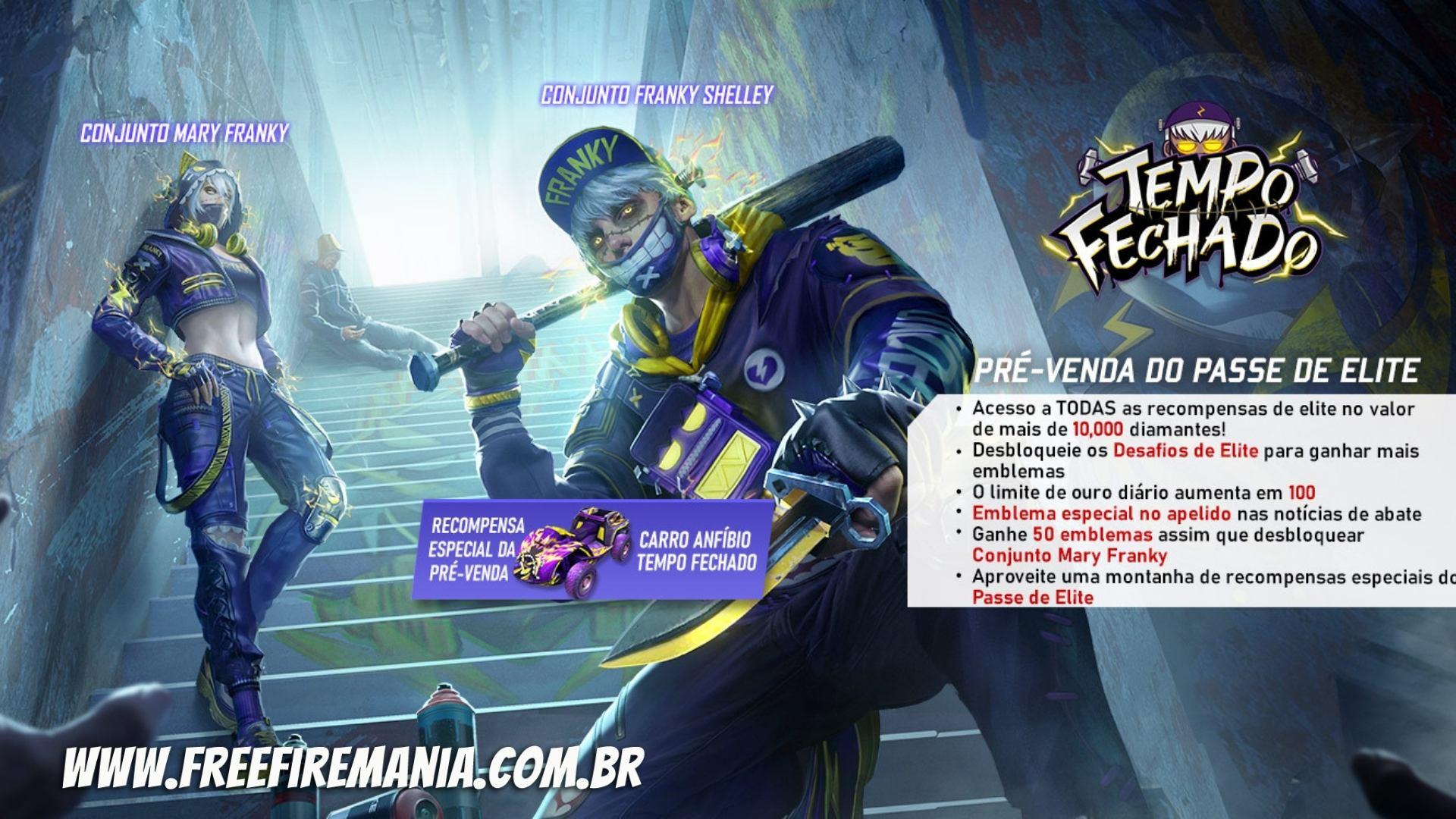 Free Fire: Passe de Novembro de 2023 Skins, armas, emotes e muito