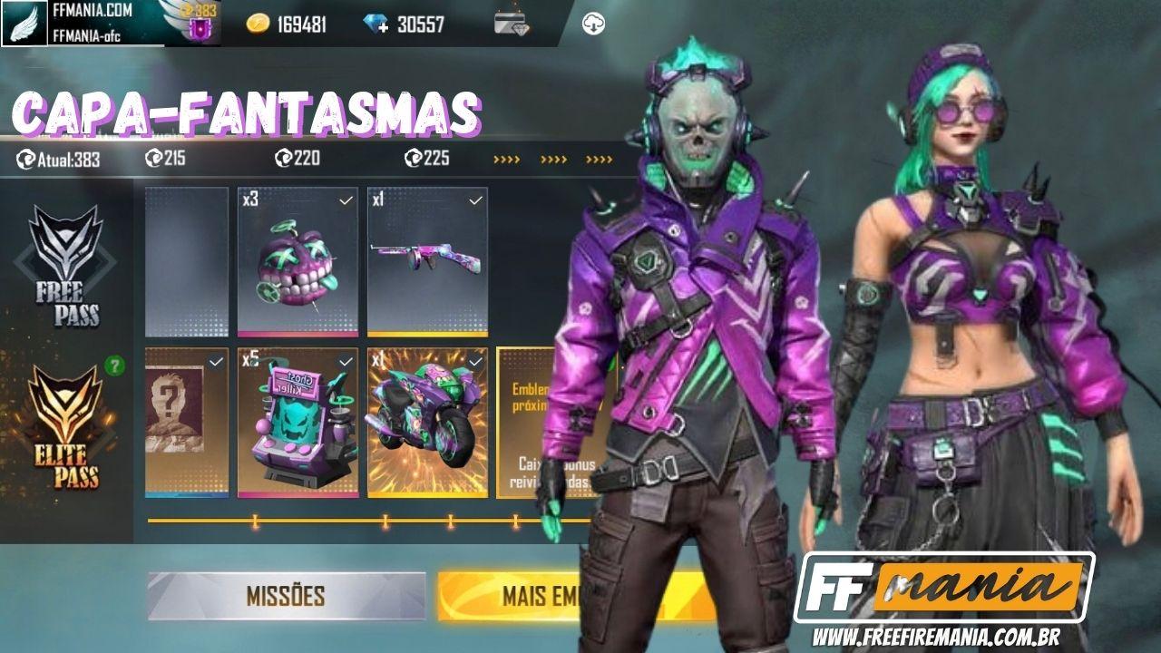 Passe de Elite Janeiro 2021 Free Fire: Capa-Fantasmas