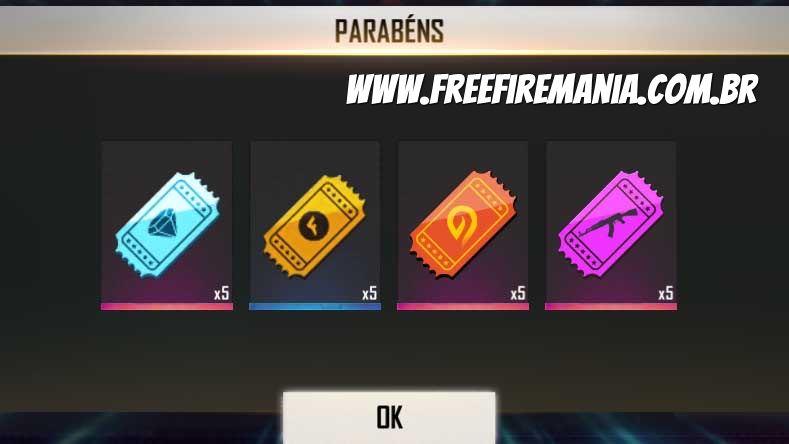 Pegue agora seus 20 Tickets do Sorte Royale no Free Fire