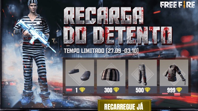 Promoção de Recarga no Free Fire: Detento