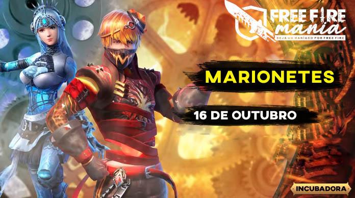 NOVA INCUBADORA DE MARIONETE CHEGANDO E SKINS DO PRÓXIMO PASSE - FREE FIRE  