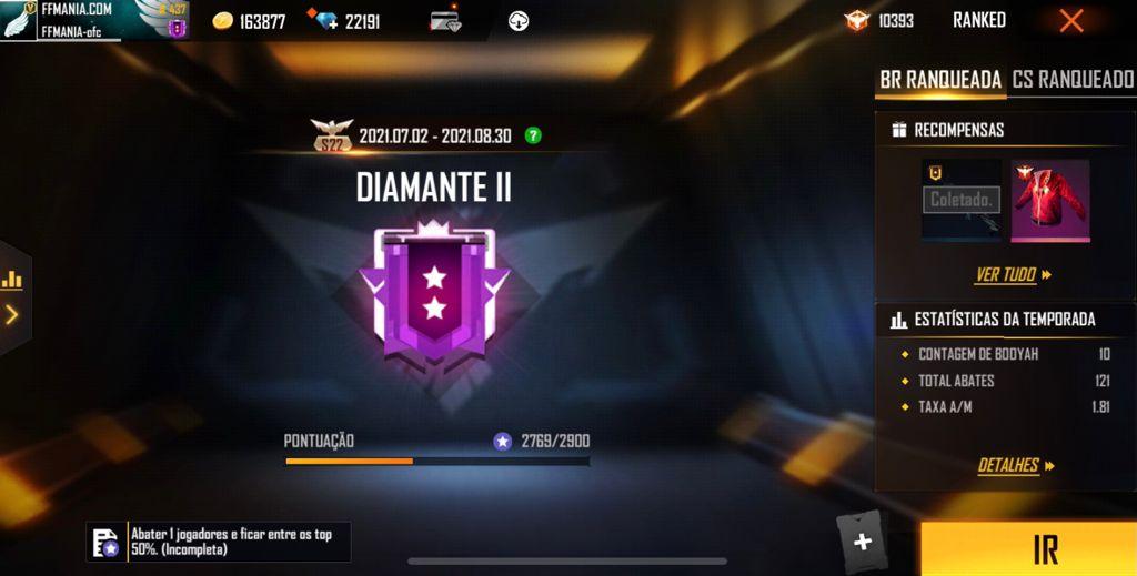 CS RANQUEADA FREE FIRE.. IT DIDN'T GIVE ME GOOD!!