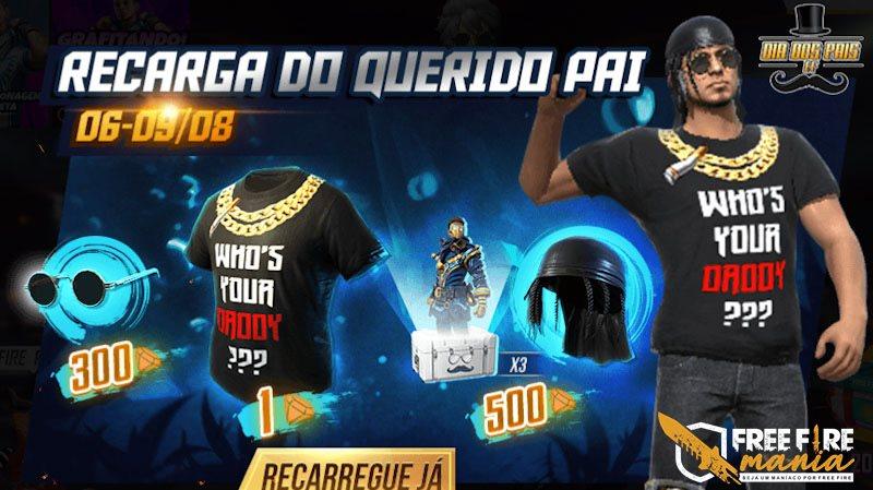 Recarga do Querido Pai: recarregue e ganhe itens no Free Fire