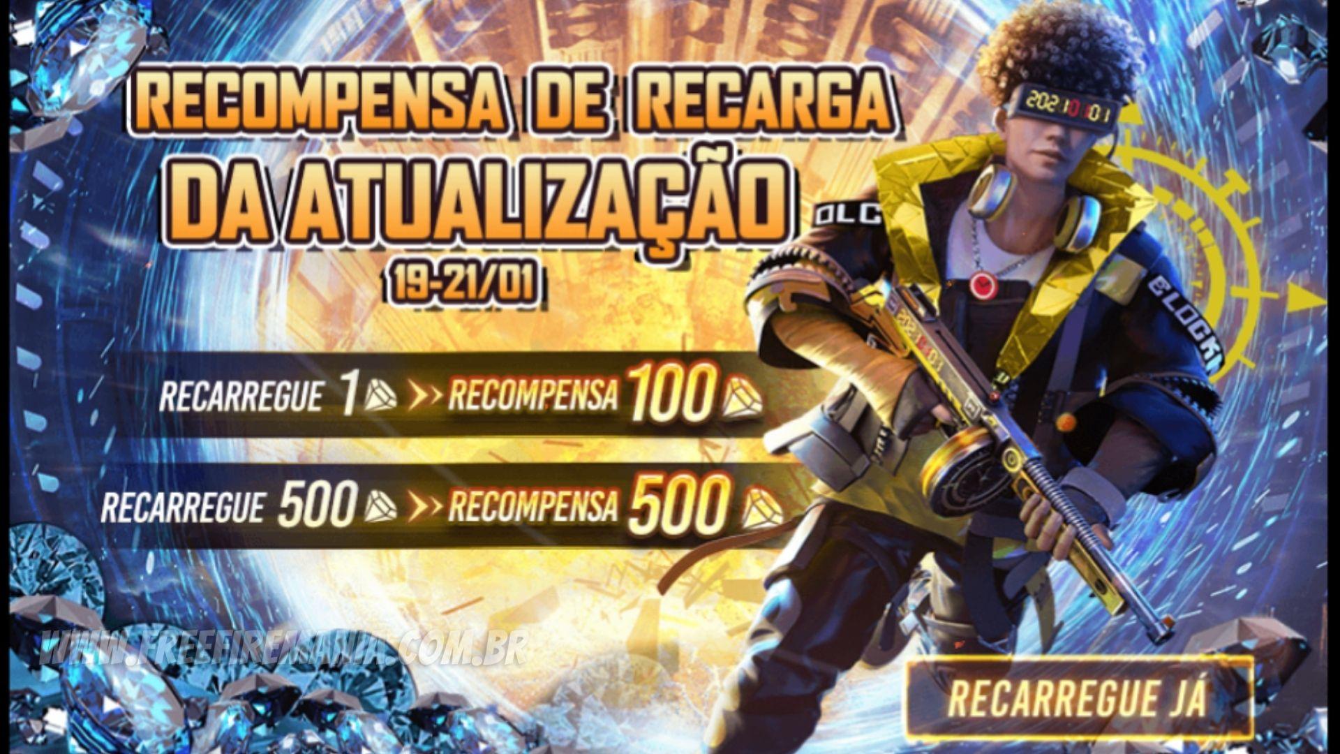 Recarga Free Fire: 19 de janeiro de 2022; recompensas da atualização