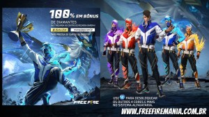 Free Fire: evento de recarga concede 110% de bônus em diamantes