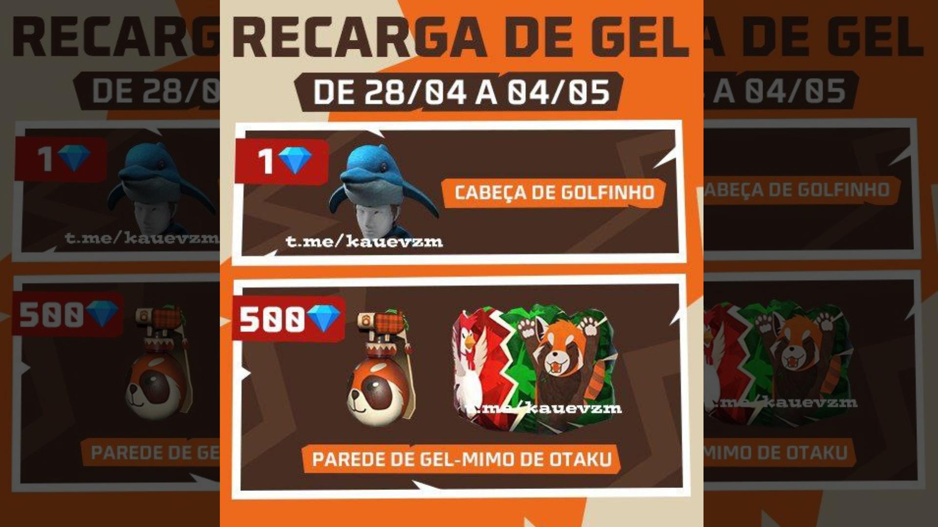 Recarga Free Fire: ganhe Cabeça de Golfinho ao comprar diamantes em 28 de abril (2023);