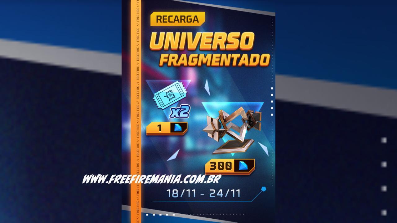 Recarga Free Fire: ganhe Caixa Loot Universo Fragmentado ao comprar  diamantes em 18 de novembro (2023)