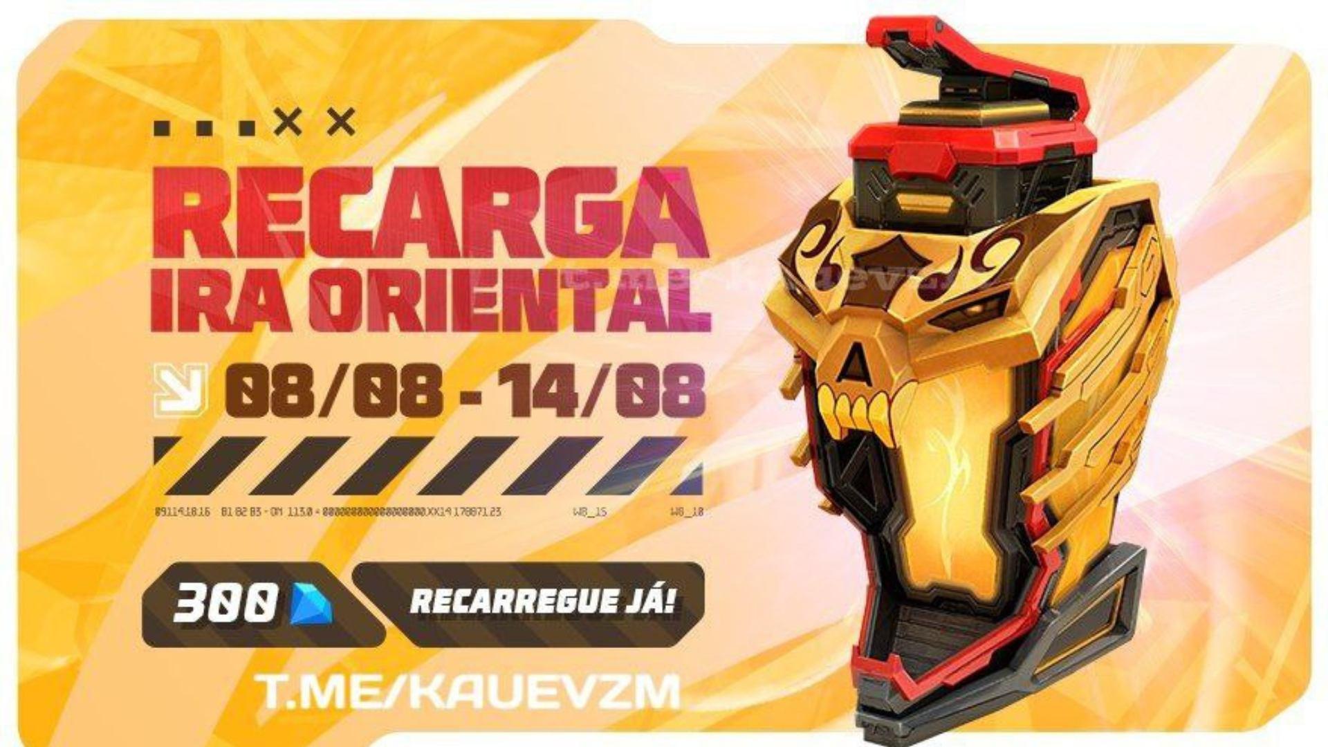 Recarga Free Fire: ganhe Granada Ira Oriental ao comprar diamantes FF