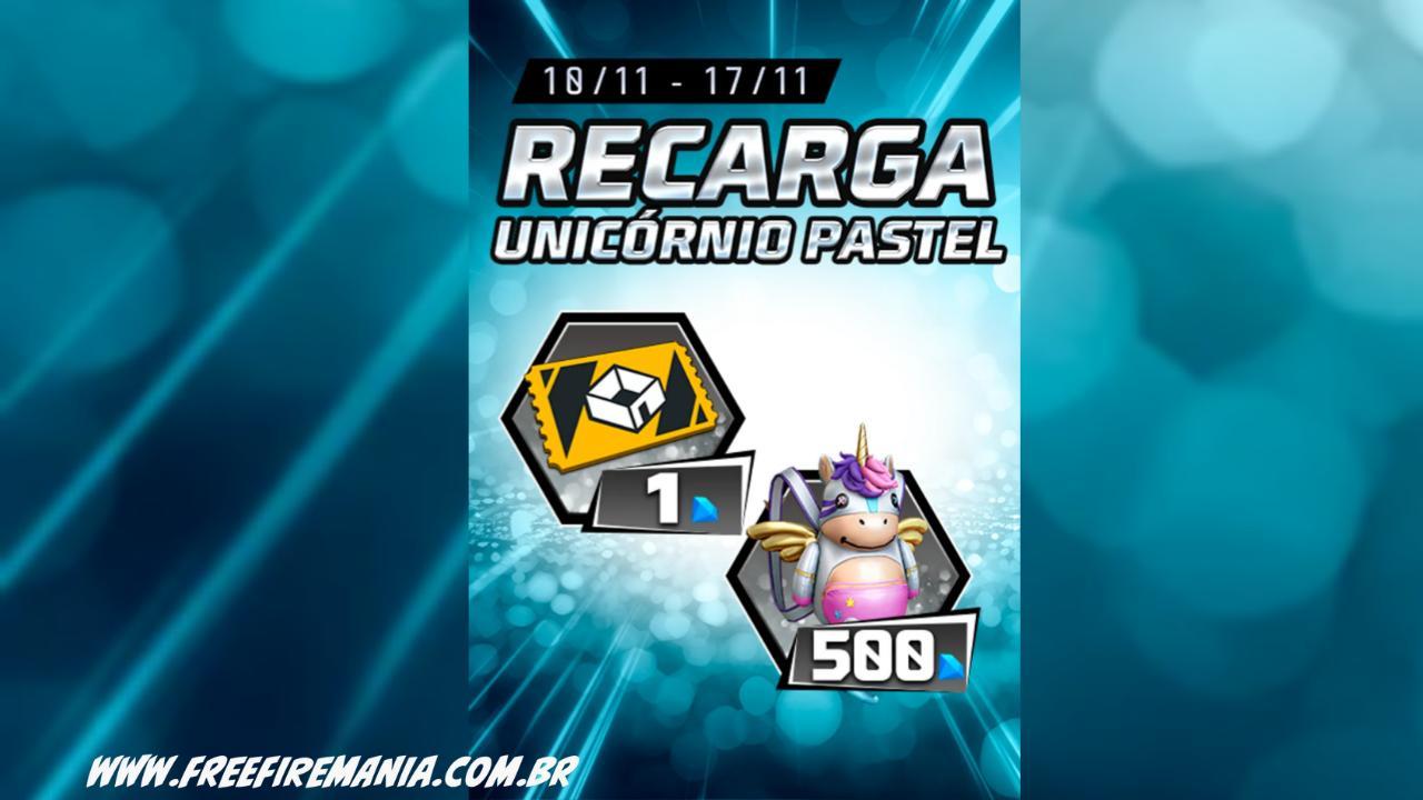 Recarga Free Fire: ganhe Mochila Unicórnio Pastel ao comprar diamantes em 10 de novembro (2023)