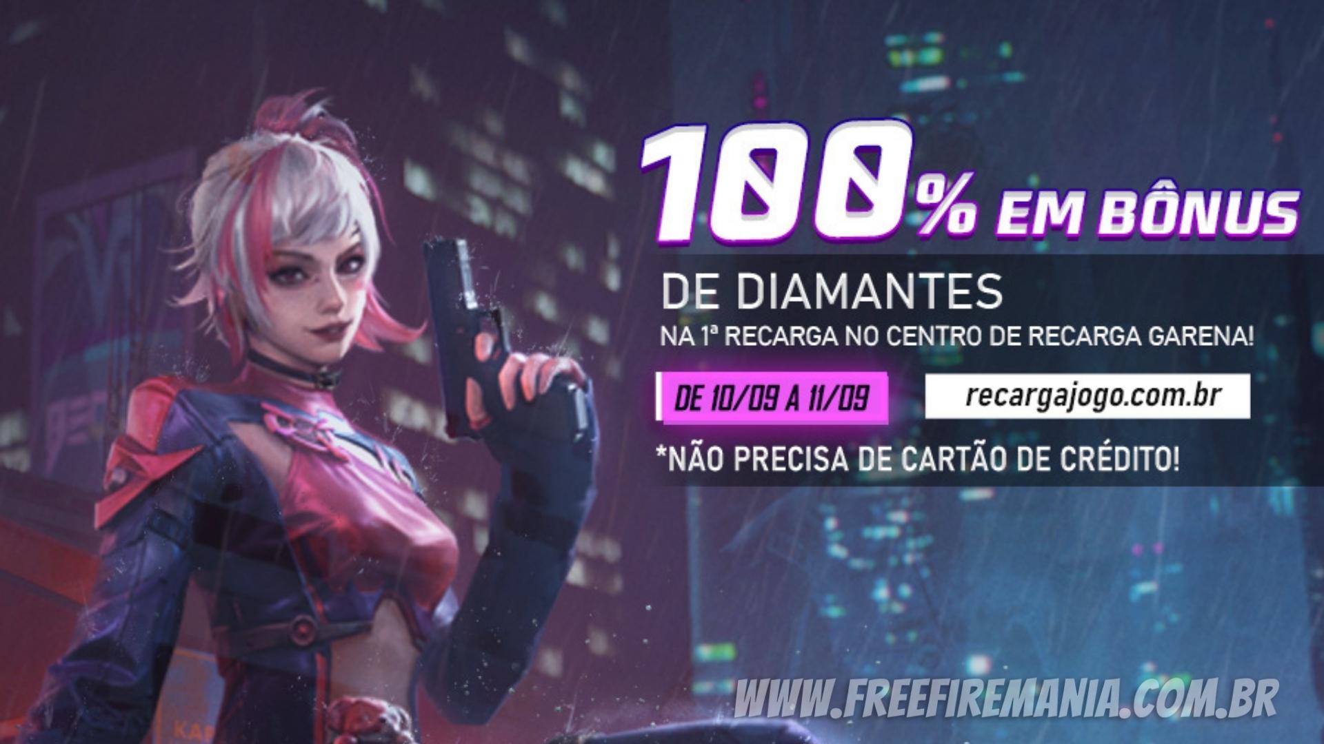 Free Fire: evento de recarga de diamantes dá bônus de até 100