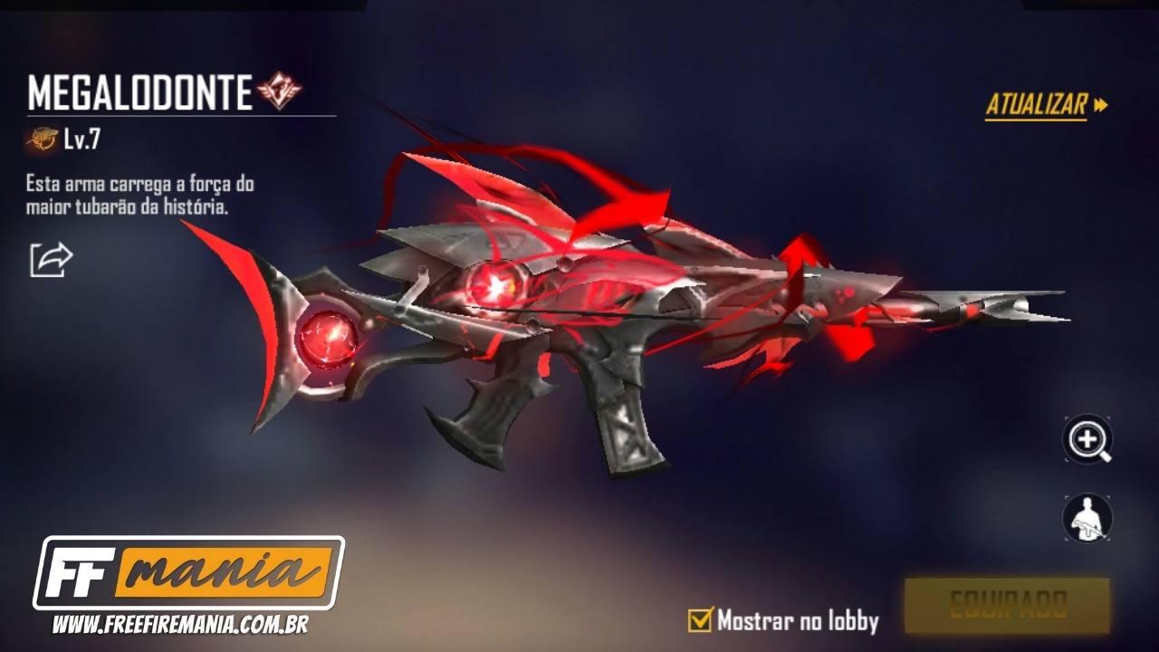 SCAR Megalodonte Free Fire: quanto custa e como conseguir a mais nova skin evolutiva do jogo