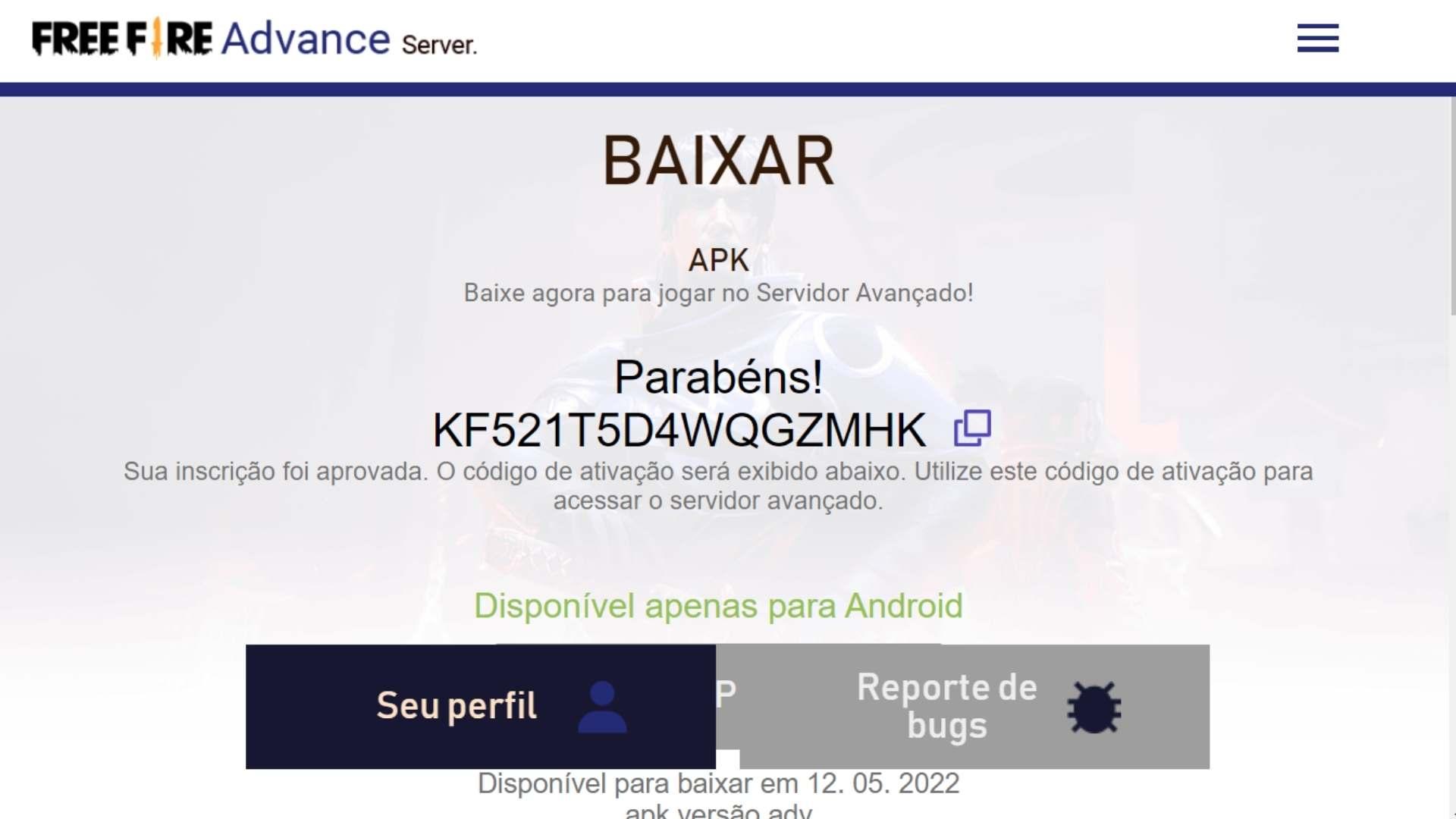 Baixar Free Fire Advance Server 66.34 Android - Download APK Grátis