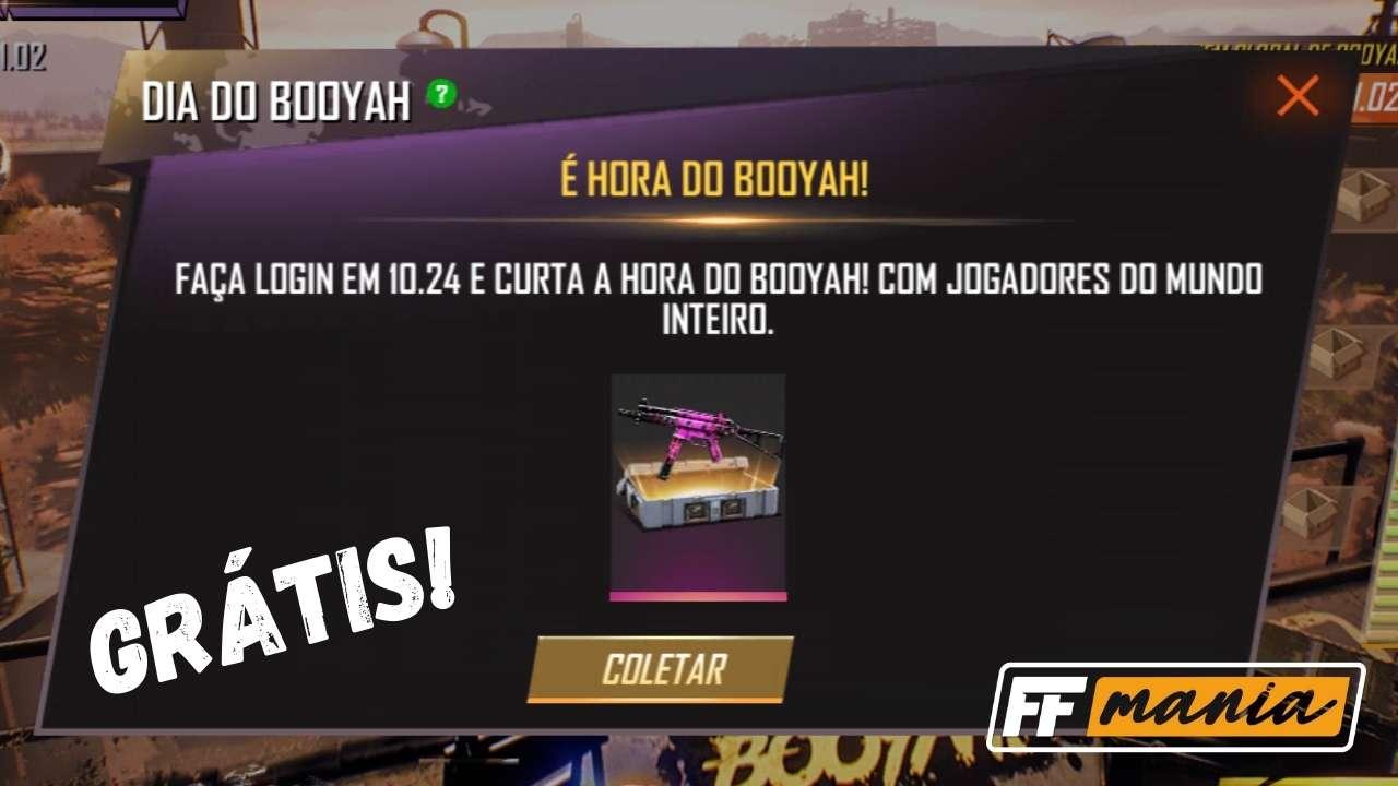 Só neste sábado no Free Fire! UMP Caveira do Booyah Grátis!