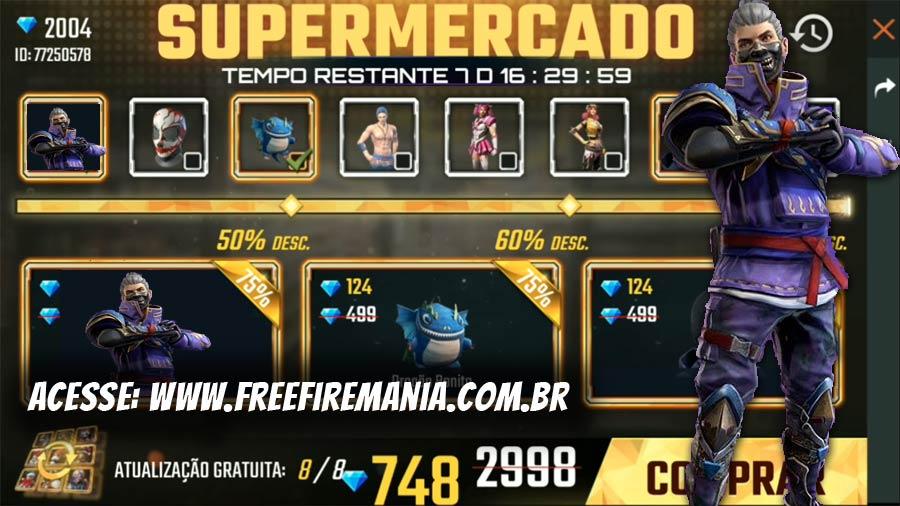 Supermercado 6.0 no Free Fire: Confira a data e o pacote do evento