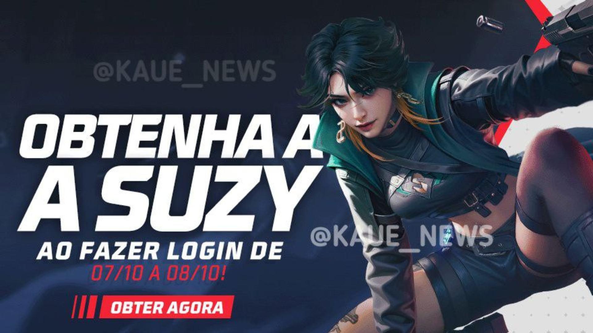 Suzy, a nova personagem grátis do Free Fire