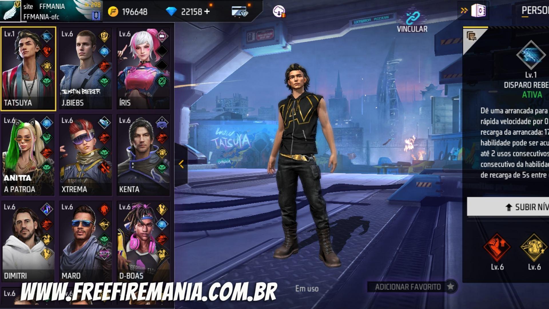 Tatsuya Free Fire: novo personagem chega ao battle royale da Garena