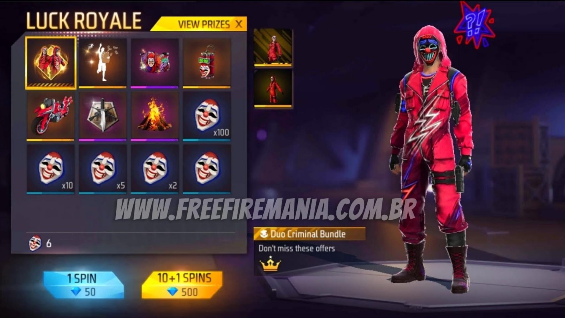 Como pegar a skin Top Criminal Penumbra no Free Fire