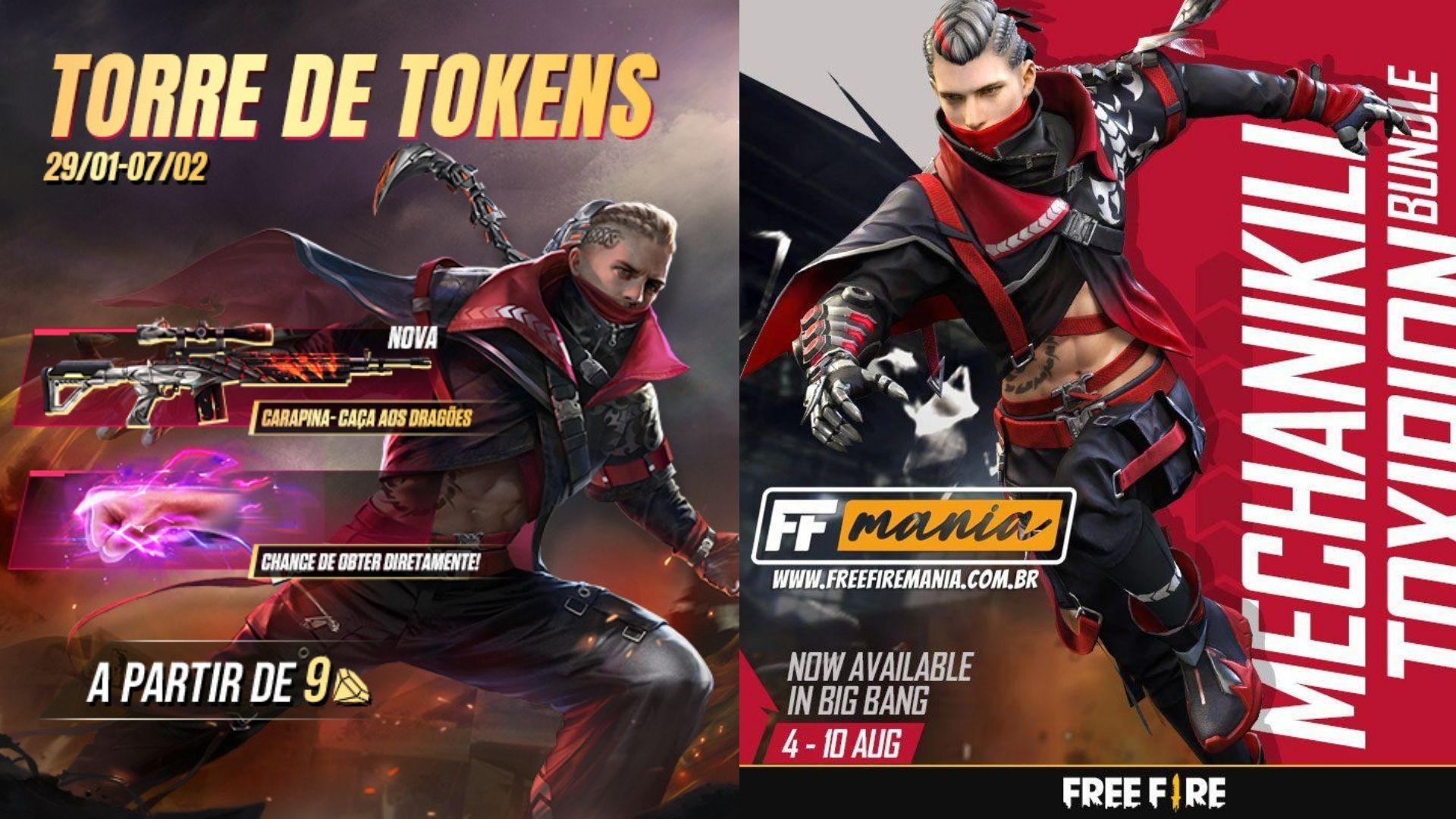 Garena Free Fire - Agora a Torre de Tokens tá 🔝 com o Pacote Top