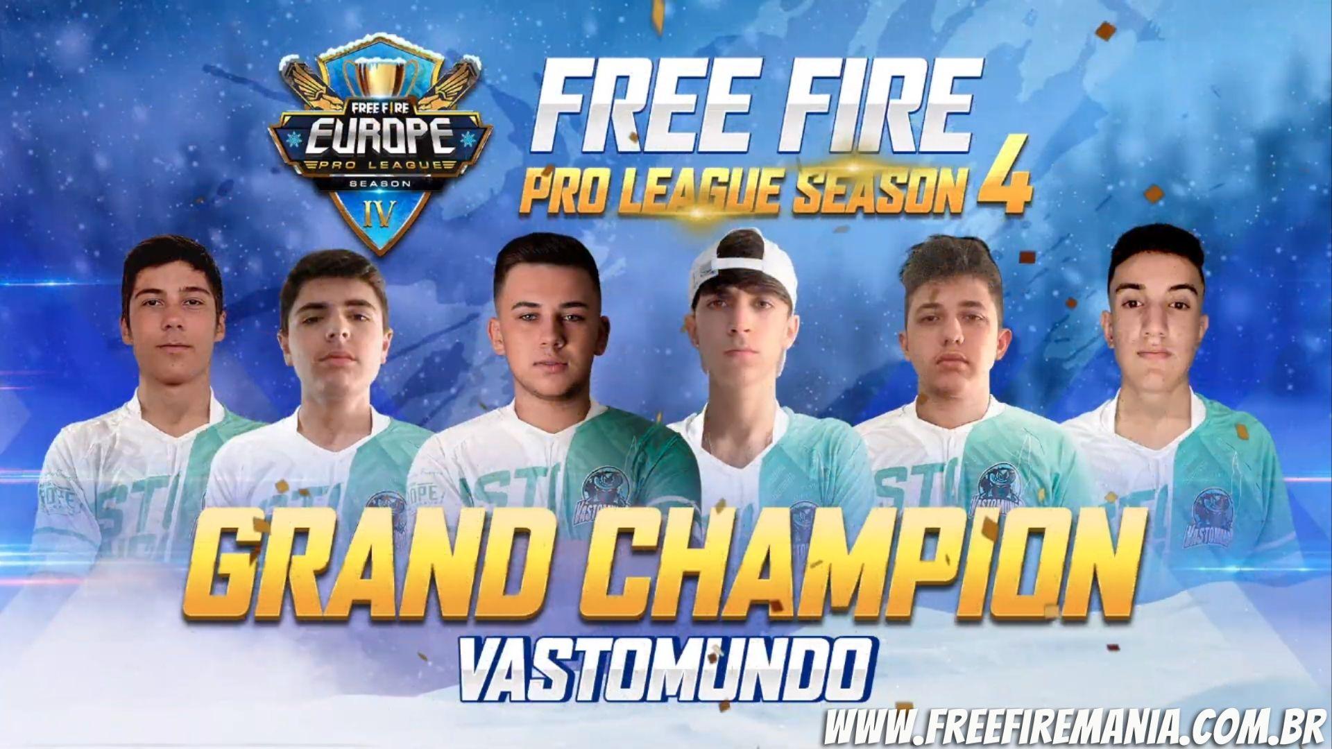 Vasto Mundo vence a quarta temporada da Free Fire Europe Pro League