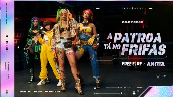 Veja como resgatar gratuitamente a personagem de Anitta no Free Fire neste sábado
